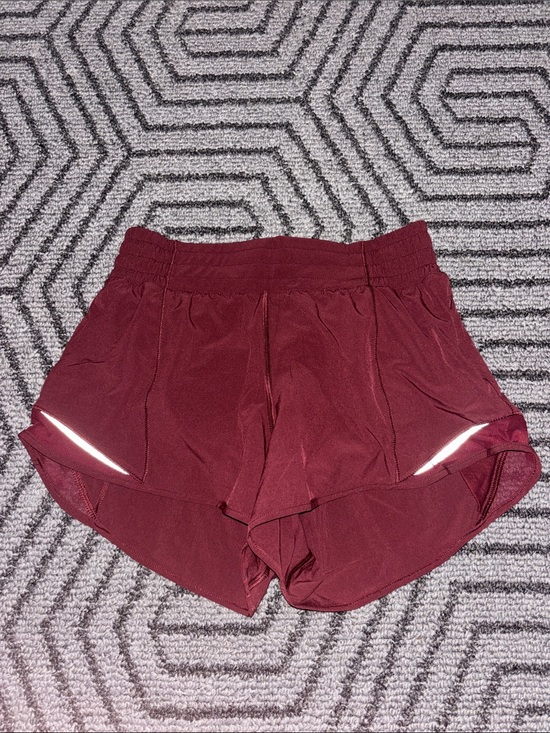 lululemon athletica Pants - lululemon athletica Maroon Athletic Shorts with Reflective Accents